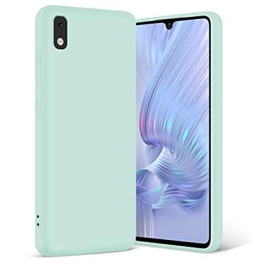 Imagem de Boaixiaen Capa para Samsung Galaxy A10e, silicone líquido, fina, macia, TPU (poliuretano termoplástico), proteção total, à prova de choque, capa para celular Galaxy A10e de 6,2 polegadas (menta)