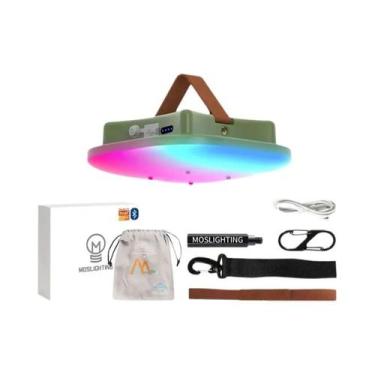 Imagem de Lanterna De Camping LED RGB Bluetooth Recarregável Luz Inteligente Por