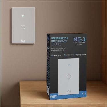 Imagem de Interruptor Smart Inteligente Wi-fi Alexa google 1 Botão 4x2 Bivolt Br