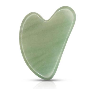 Imagem de Ferramentas faciais Gua Sha FUIYOOCEN Natural Jade Guasha Green