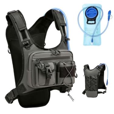 Imagem de Criuage Mochila De Hidratação Para Corrida Patenteada Original Dos Eua, Mochila Leve Para O Peito Com Bolsa De Bexiga De Água De 2,0 L, Mochila Para Caminhadas, Corrida, Ciclismo, Maratona Para Mulh