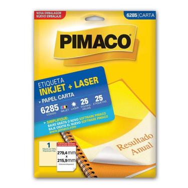 Imagem de Etiqueta inkjet/laser carta 6285 com 25 folhas Pimaco