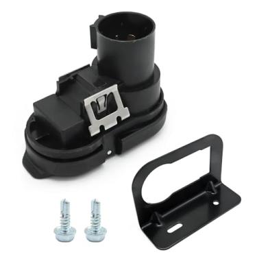 Imagem de MDEOOSKY 40975 Kit de fiação fácil de encaixe de reboque multifuncional de 7 pinos para Ford GM Dodge, 7 lâminas de estrada e adaptador de fiação de reboque plano de 4 vias