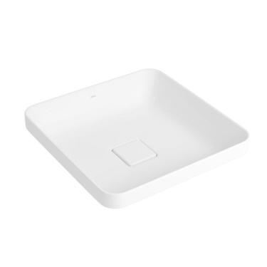 Imagem de Cuba Sobrepor Quadrada Slim 40Cm Branca L.21040.17 Deca