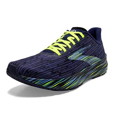 Imagem de Brooks Hyperion Tempo Road Tênis de corrida masculino, Azul marinho/vida noturna/azul, 39