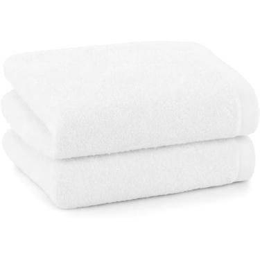 Imagem de SARVAM FASHION Toalha de mão 100% algodão – macia, absorvente, secagem rápida – 40 x 71 cm – ideal para banheiro, cozinha, academia e viagens – resistente ao desbotamento – (branca, 16 x 28-2 peças)