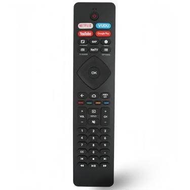 Imagem de Controle remoto de substituição universal compatível com Philips Android Smart LCD LED 4K TV 65PFL5504/F7 50PFL5604/F7 65PFL5766/F7 55PFL5704/F7 75PFL5604/F7 47PFL6704D/F7