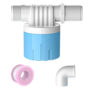 Imagem de Válvula flutuante para tanque de água Válvula flutuante de controle automático do nível de água da calha aqua pulse através do nivelador de água (2 peças 3/10.2 cm lado interno)