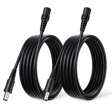 Imagem de Pacote com 2 cabos de extensão de energia CC de 6 m/6 m, cabo de extensão universal CC 12V 2,1 mm x 5,5 mm para câmera de segurança, roteador CCTV, IP DVR, fita de LED e mais (preto)