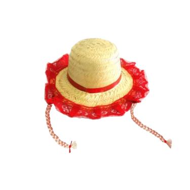 Imagem de Chapéu de Palha c/ Trança Junino Infantil