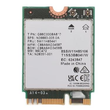 Imagem de RiToEasysports WiFi Network Card 7 WiFi 7 8774Mbps para 10 11 64 Bits, Cartão BE200 M.2 Com 5,4, Jogo Regular e Suporte Operacional Eficiente