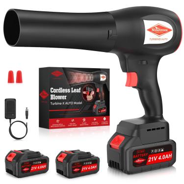 Imagem de Soprador de folhas sem fio com bateria e carregador, 1000.000 RPM, modo de bloqueio de um toque, design portátil leve, soprador para limpeza de pátio, soprando água do carro, soprando folhas e poeira