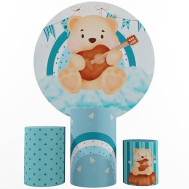 Imagem de Kit Decoração Festa, Painel Ursinhos + Trio Capas De Cilindros (Violeiro 01)