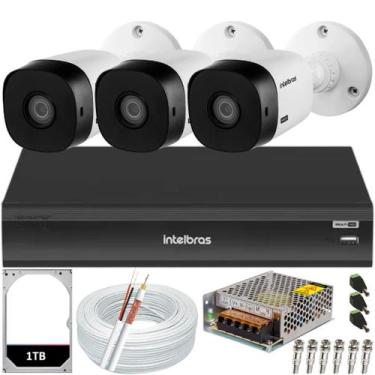Imagem de Kit 3 Câmeras de Segurança Full Hd 1080p 1220b Intelbras Dvr Inteligen
