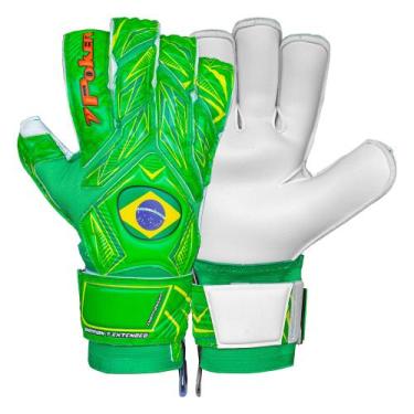 Imagem de Luva de Goleiro Profissional Poker Champion Extended Championship, Vd,