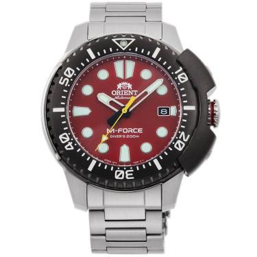 Imagem de Relógio Orient M-FORCE Automático Masculino Prata/Vermelho - RA-AC0L02R00B W1SX
