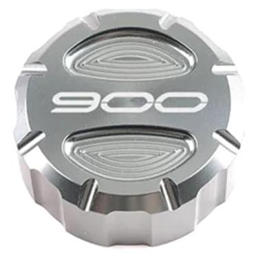 Imagem de BYYINGSUS Compatível com Z900 Z 900 Z900 2017-2024+ 2023 2022 Acessórios de motocicleta CNC Tampa do reservatório de fluido de freio dianteiro traseiro (cinza R)