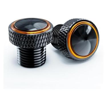 Imagem de BYYINGSUS Acessórios para motocicleta M10*1,25 Tampa de parafusos de furo de espelho traseiro compatível com Y&AMAHA MT07 MT09 MT10 MT15 MT 07 09 10 SP FZ09 FZ07 (Orange-nologo)