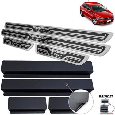 Imagem de Soleiras Gravação em Preto Auto Relevo Polo Sense Aço inox