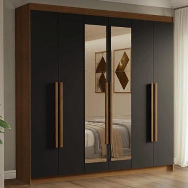 Imagem de Guarda-roupa Casal 6 Portas Batentes com Espelho Venus Madesa R