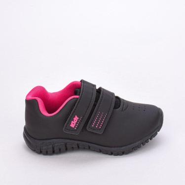 Imagem de Tênis Infantil Feminino Flex Kidy  Preto Pink