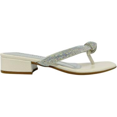 Imagem de Tamanco Dedo Feminino Dia a Dia Passeio Trabalho com Strass Salto Baixo Ultra Conforto Ramarim 2548204