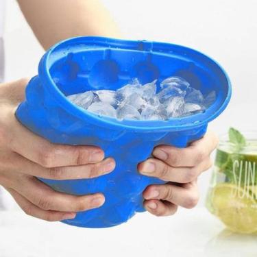 Imagem de Balde de Gelo Silicone Térmico Para Fazer Gelo Rápido Bebidas Prático 