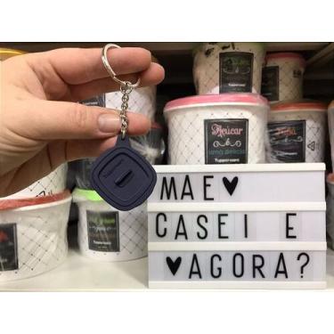 Imagem de Chaveiro Micro Pro Grill - Acessório Importado Tupperware Azul e Cinza