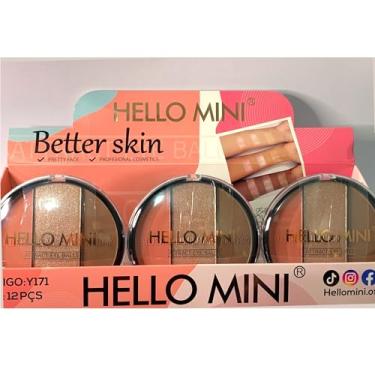 Imagem de Paleta de Maquiagem Better Skin, 3 em 1, Blush, Iluminador e Contorno, 12 Unidades