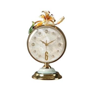 Imagem de Relógio de mesa de luxo relógio de mesa decoração relógios de mesa e fácil de ler para decoração de sala de estar, quarto, cabeceira, prateleira relógio de mesa