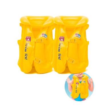 Imagem de Kit 2 Boia Inflavel Colete Infantil Piscina Praia Verão Agua - M3M, Un