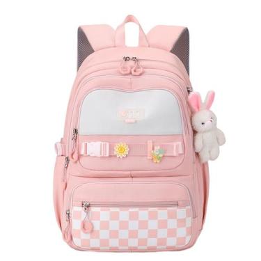 Imagem de Mochila escolar TYHOTULY Cute para meninas rosa Kawaii 30L