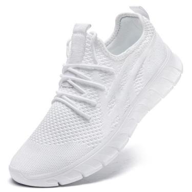 Imagem de Sapatos femininos EGMPDA Slip On Walking Runnings brancos 7,5 M EUA