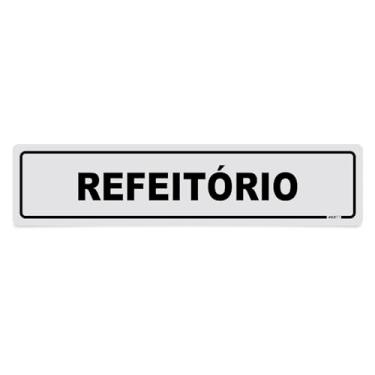Imagem de Placa de Identificação para Refeitório, PS 1mm, 30x7cm, Impressão UV, Resistente à Água, com Fita Dupla Face, para Empresas e Comércios (1)