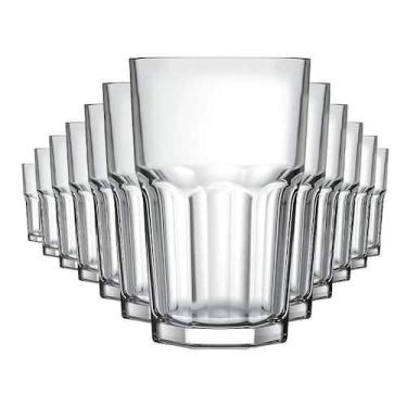 Imagem de kit Copos Vidro 360ml Suco Água Refri Kit C/ 6pcs Vidro Reforçado - Or