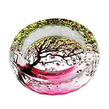 Imagem de Cinzeiro de ervas daninhas cinzeiro de cristal redondo multi-facetado decoração de casa presente de aniversário cinzeiro cinzeiros para cigarros (L)