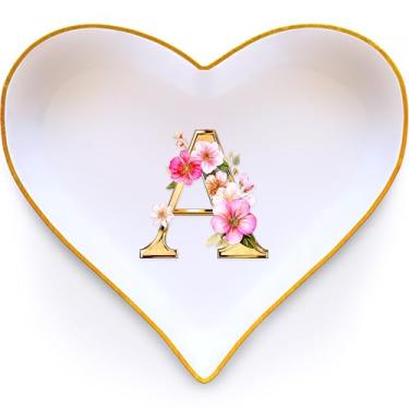 Imagem de BJDAMAI Bandeja com letras iniciais, decoração de quarto de casa, presentes para meninas adolescentes, presentes de aniversário para meninas de 15 anos, 6, 7, 8, 9, 10, 11, 12, 13, 14, 15 anos (letra