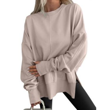 Imagem de Moletom ANRABESS Oversize Thumbhole de manga comprida GG