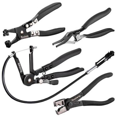 Imagem de Alicate de fixação de mangueira Toolwiz 4 unidades para automóveis e e