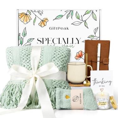 Imagem de Caixa de presente GiftPeak Self Care para mulheres com cobertor e muit