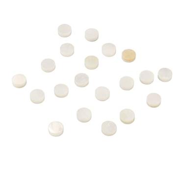 Imagem de Marcador de posição de guitarra embutido pontos de escala profissional feito em escala branca para guitarra baixo ukulele bandolim banjo 20 peças (5 mm / 0,2 pol.)