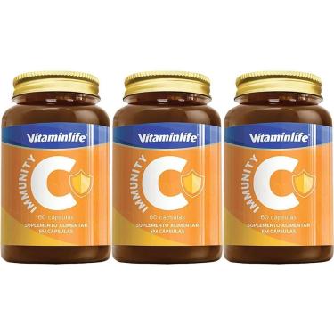 Imagem de Kit 3X Immunity C Própolis + Vitamina C+Zinco+ Vitamina D - 60 Cápsulas - VitaminLife-Masculino