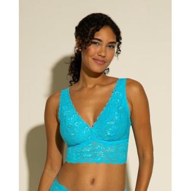 Imagem de Cosabella Sutiã feminino Say Never Plungie Longline, Azul Constance, P