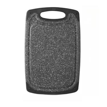 Imagem de Tábua de Corte Polietileno com Face Dupla Lisa e Ranhurada - Base Antiderrapante, Compacta e Fácil de Guardar para Carnes e Vegetais(P)