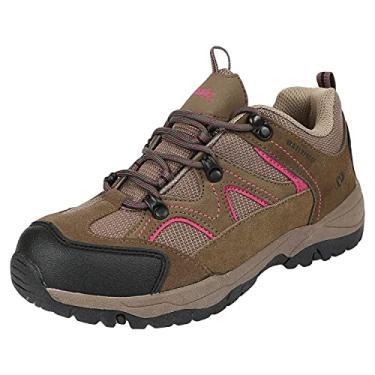 Imagem de Northside Tênis feminino Snohomish Low impermeável para caminhada, Pedra/Berry, 36