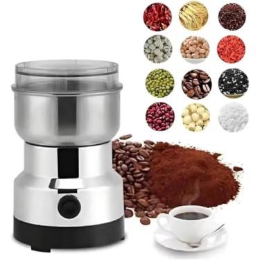 Imagem de Moedor de Café Elétrico Portátil – Moinho de Grãos, Especiarias e Farinha em Aço Inoxidável com Lâminas de Alta Velocidade e Potência – Ideal para Uso Doméstico