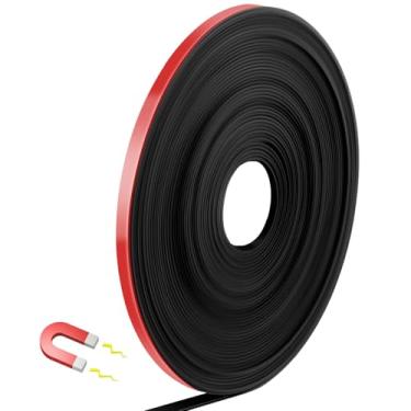 Imagem de AmazingSpark Tiras finas de rolo de fita magnética, 1/10.2 cm x 80 cm, divisórias magnéticas, quadro branco, linha de marcação de fita decorativa gráfica para sala de aula, acessórios de arte de