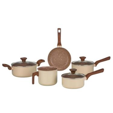 Imagem de Mimo Style Jogo de 5 Panelas Alumínio Indução Pratic Cook Crema