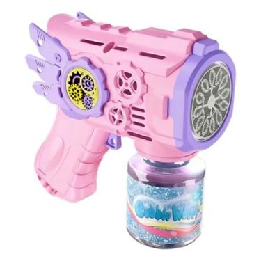 Imagem de Lança Bolha Sabão Capivara Brinquedo Pistola Automática (Rosa)