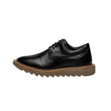 Imagem de Luca Oxford Social Masculino, Sapato Brogue em Couro Marrom, Sola Tratorada, Estilo Moderno para Casamento e Igreja (Preto Ambar, BR, Adulto, Numérico, 40)